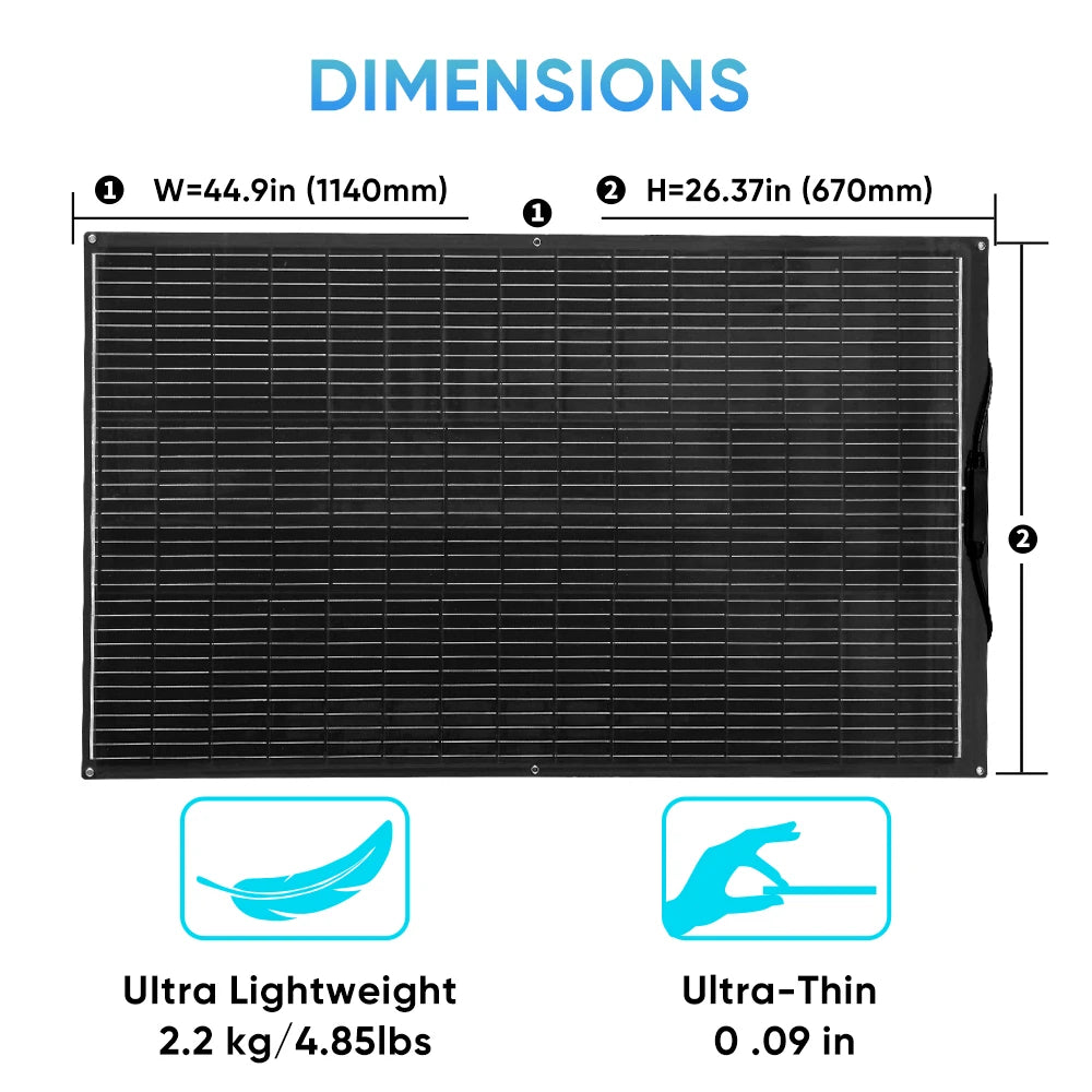 BOGUANG 200W Flexible Monocrystalline Solar Panel Waterproof