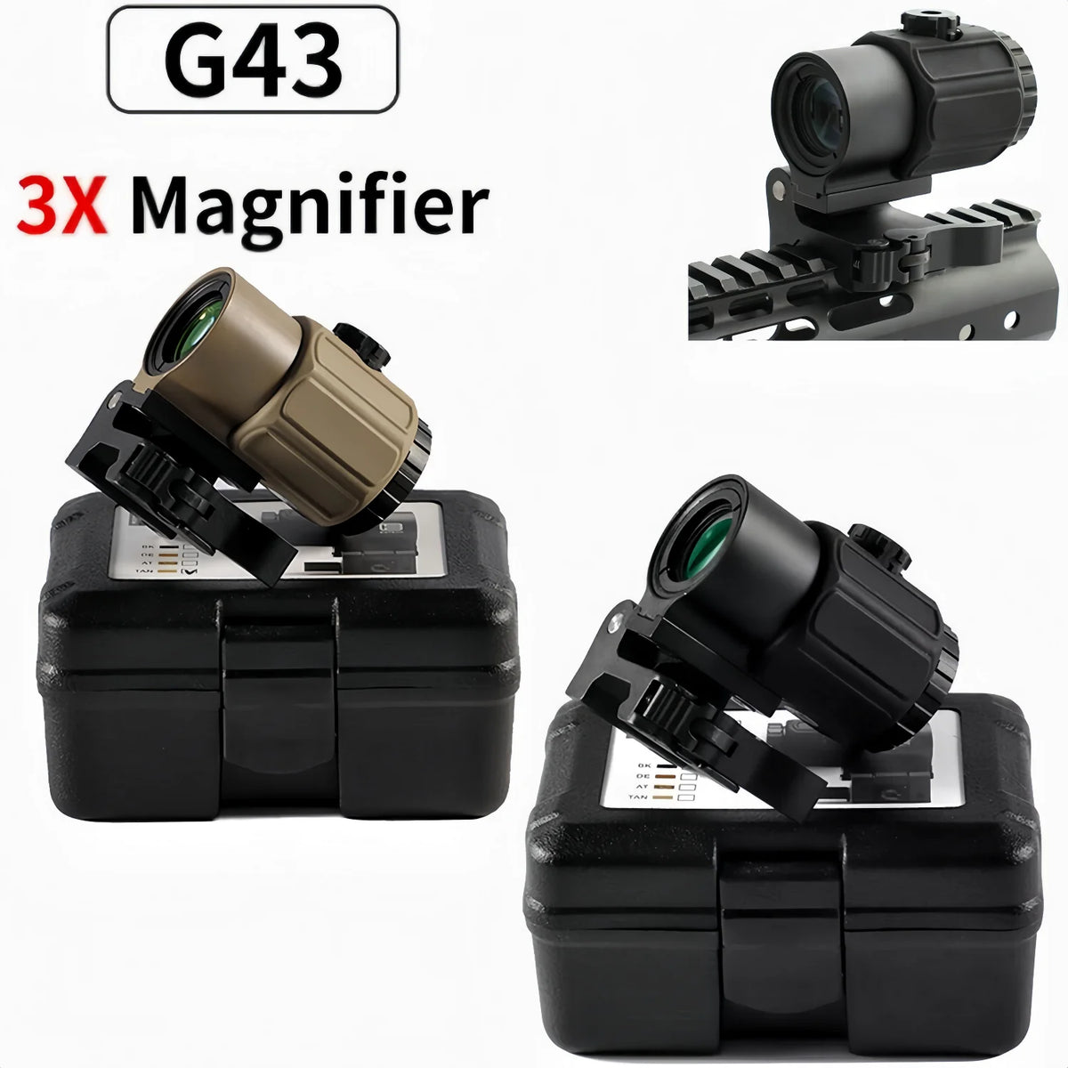 Nabila Tactical G33 G43 G45 Magnifier Scope 3X 5X Flip