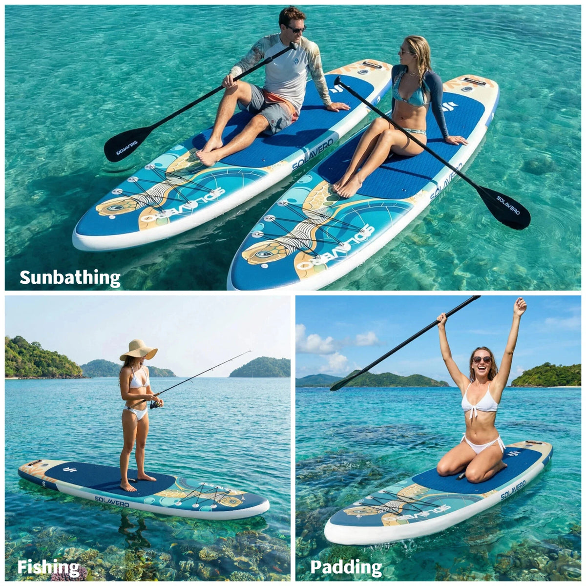 Inflatable Stand Up Paddle Board With Non Slip EVA Deck
