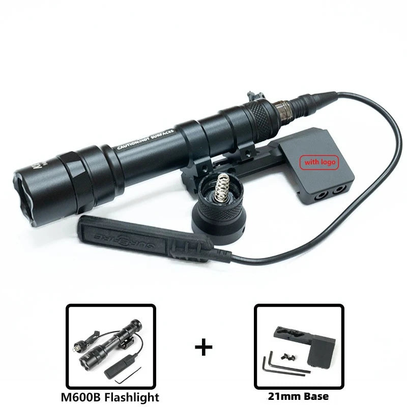 Tactical LED Rifle Flashlight With Picatinny Rail Mount