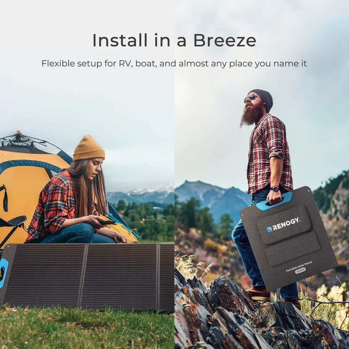 Renogy Foldable Waterproof Solar Panel For Camping And Mobile Power