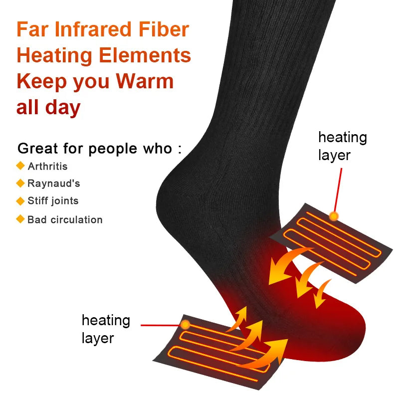 Savior Heat Winter Heated Socks Rechargeable 2200mAh Warmth