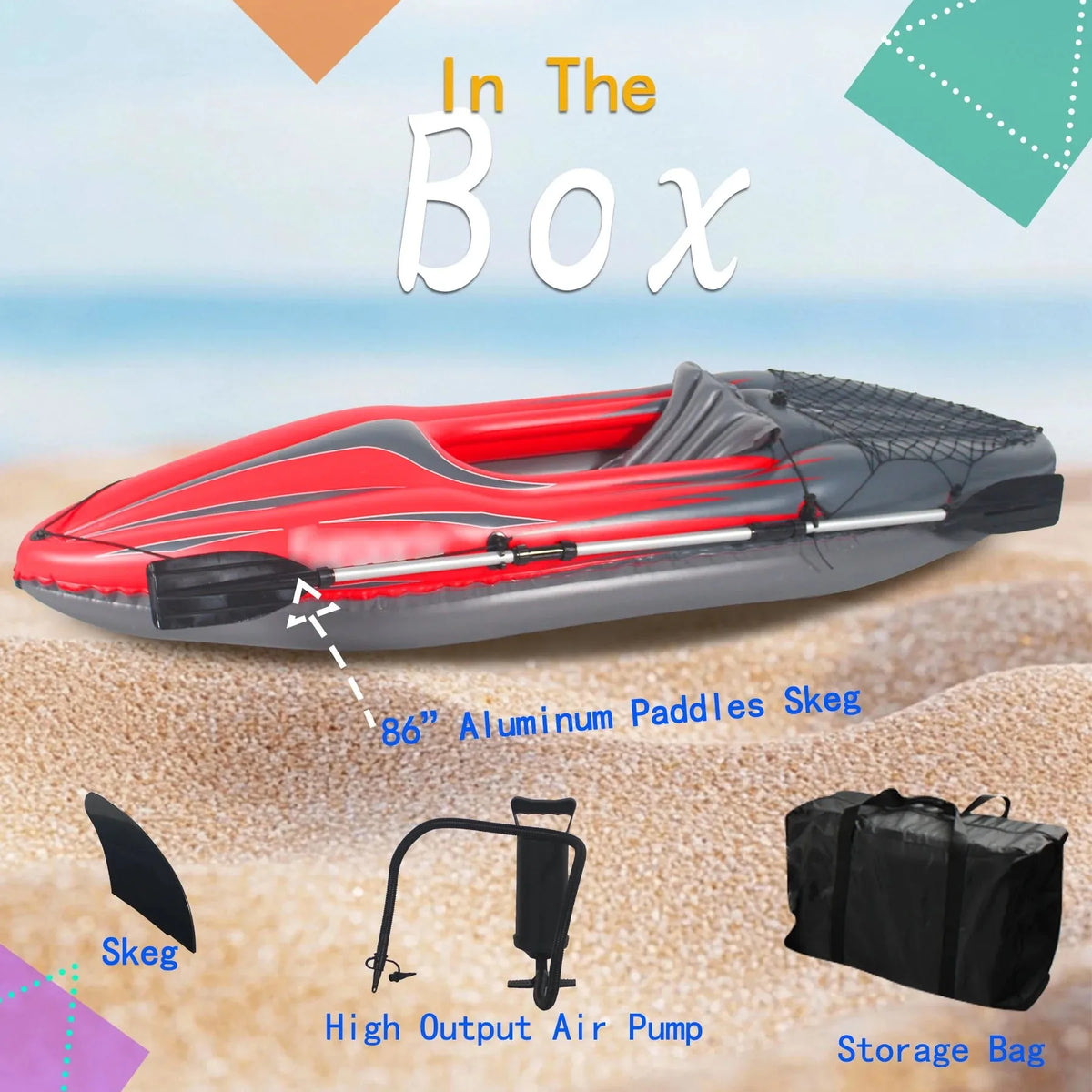 HHSJZWCY One Person Inflatable Kayak Fishing Boat With Paddles