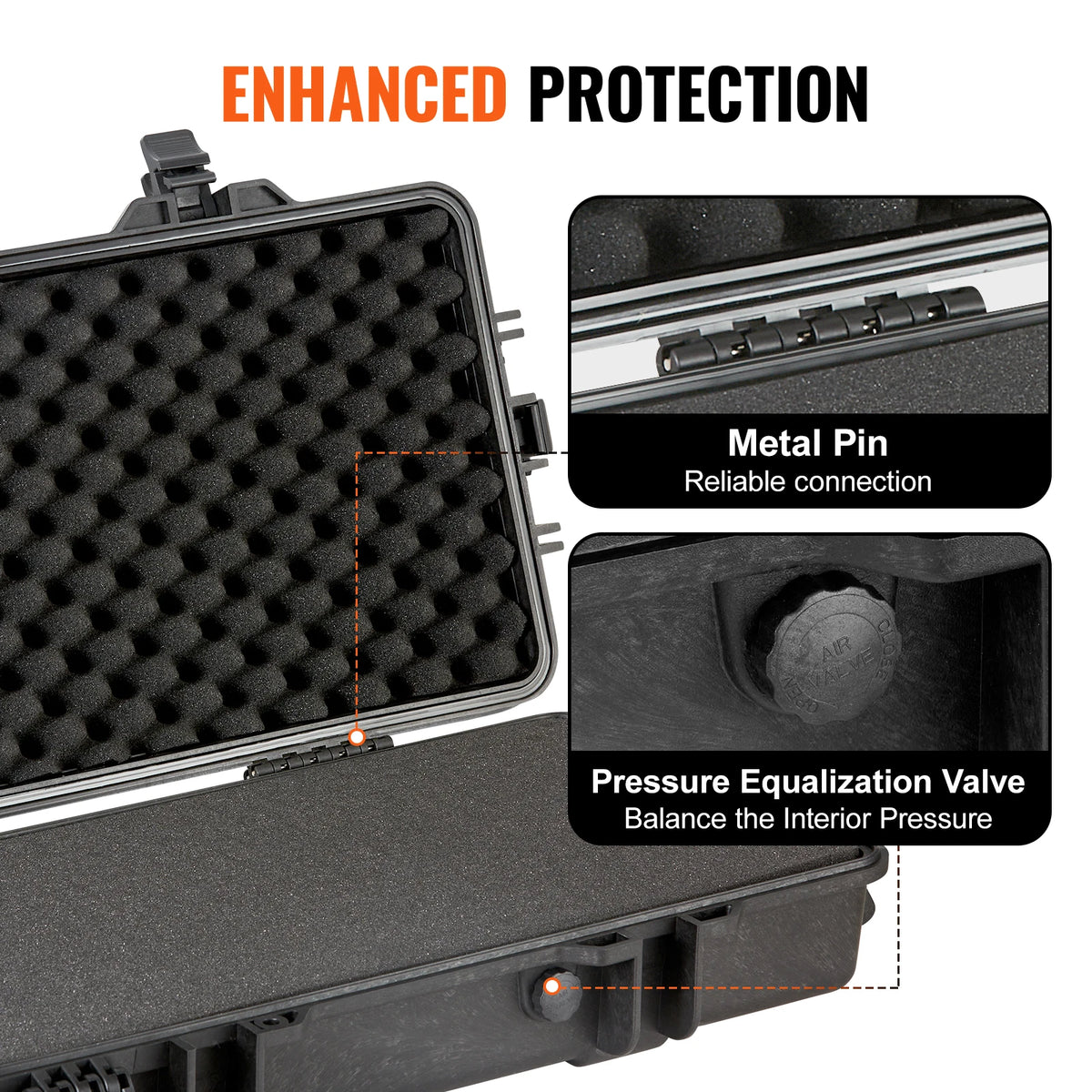 SucceBuy Hard Rifle Case Portable Shockproof Waterproof Storage