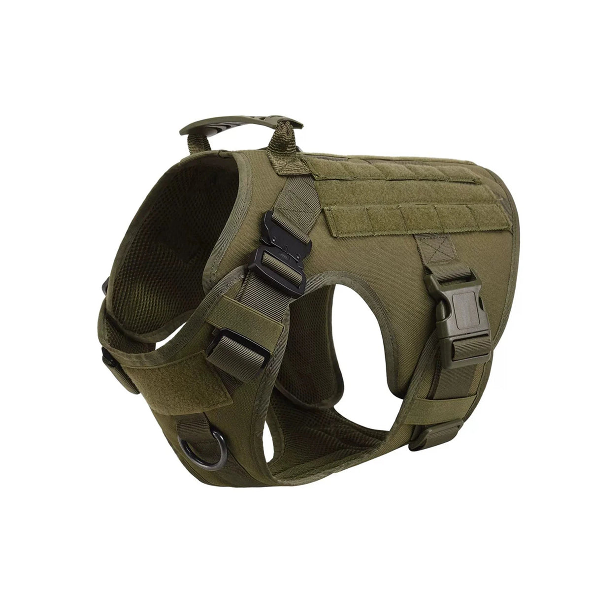 Tactical Dog Harness With Molle Pouches For Medium Dogs