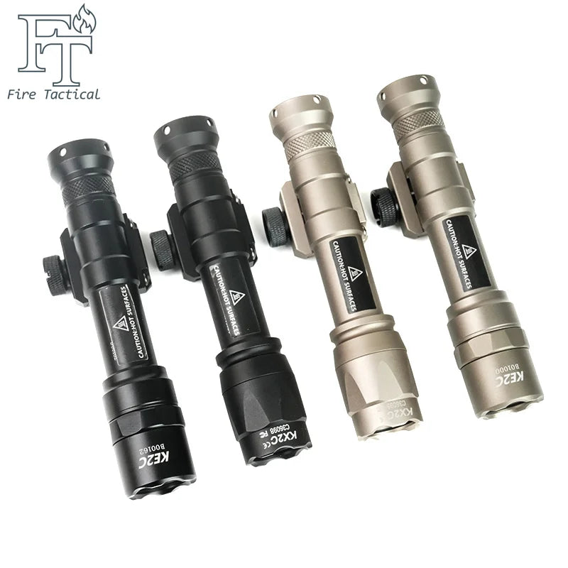 Tactical LED Rifle Flashlight With Picatinny Rail Mount