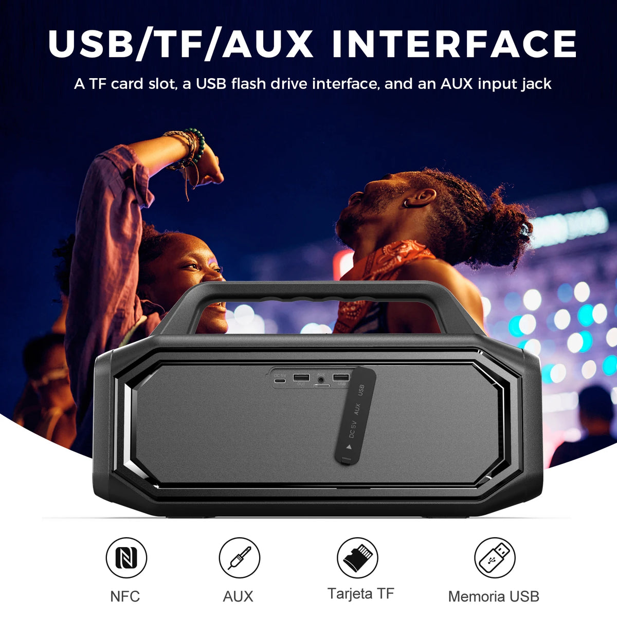 W King BT261 80W Portable Outdoor Speaker With Strong Bass