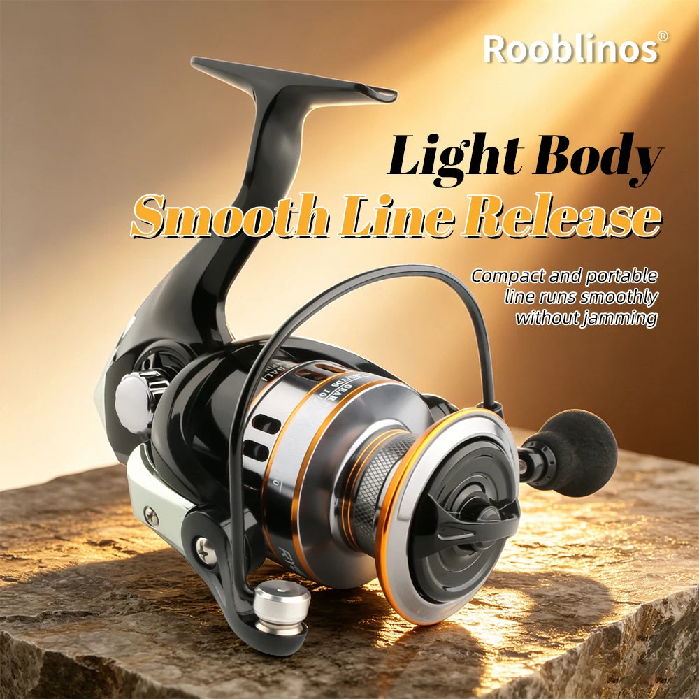 Rooblinos Ry Spinning Fishing Reel Featuring Smooth Operation Eva Knob