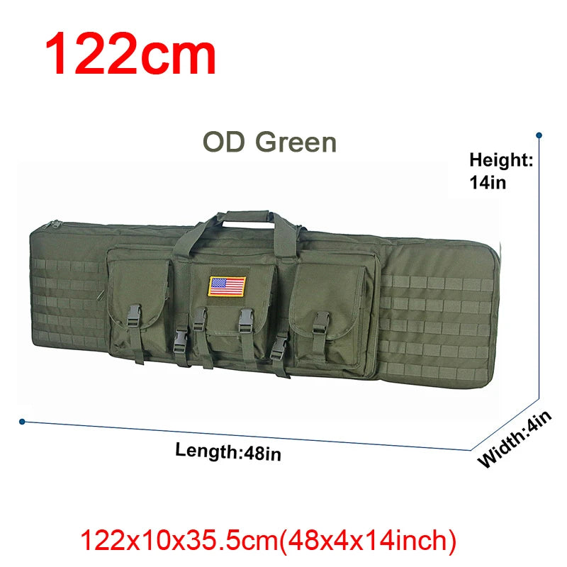 LQARMY Tactical Double Rifle Case Molle Sniper Airsoft Gun Bag