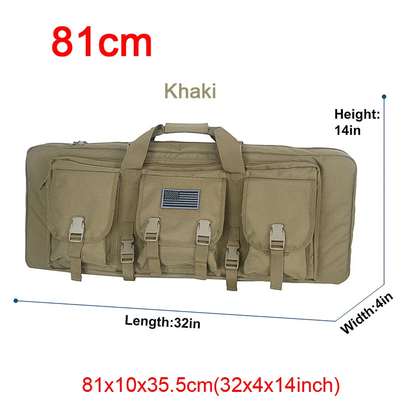 LQARMY Tactical Double Rifle Case Molle Sniper Airsoft Gun Bag