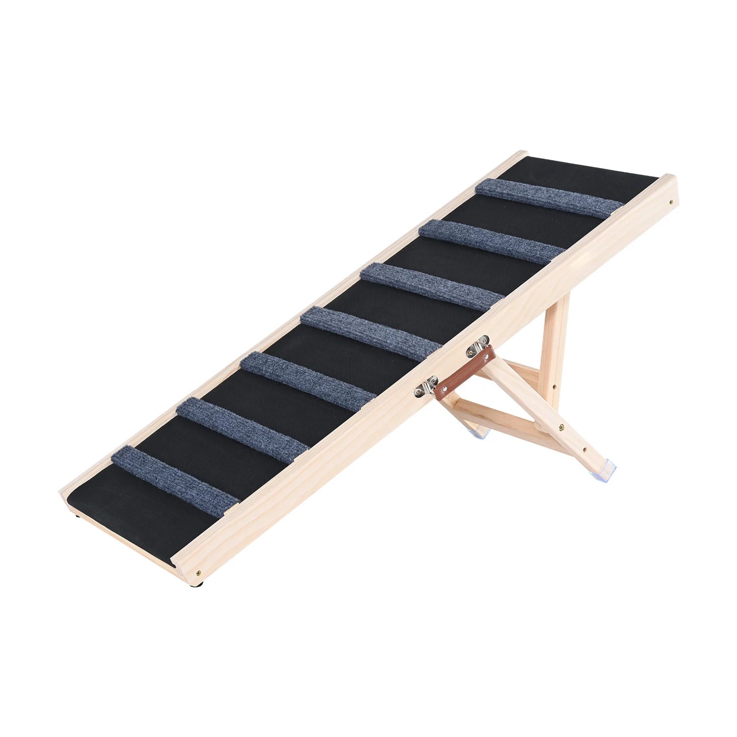 SucceBuy Adjustable Folding Dog Ramp Anti Slip Wooden Pet Ramp