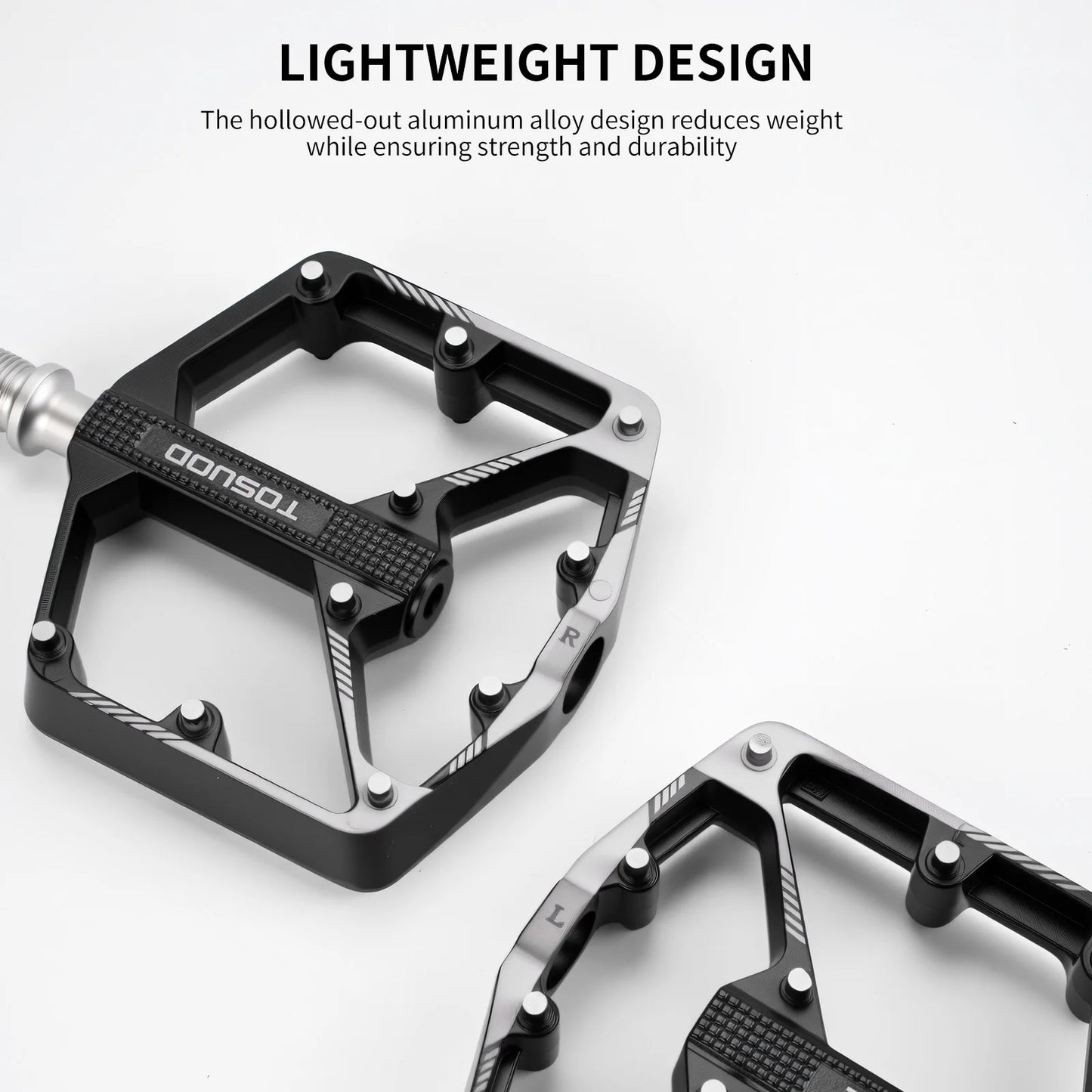 TOSUOD Lightweight Aluminum Alloy Bicycle Pedals With Anti Slip Grip