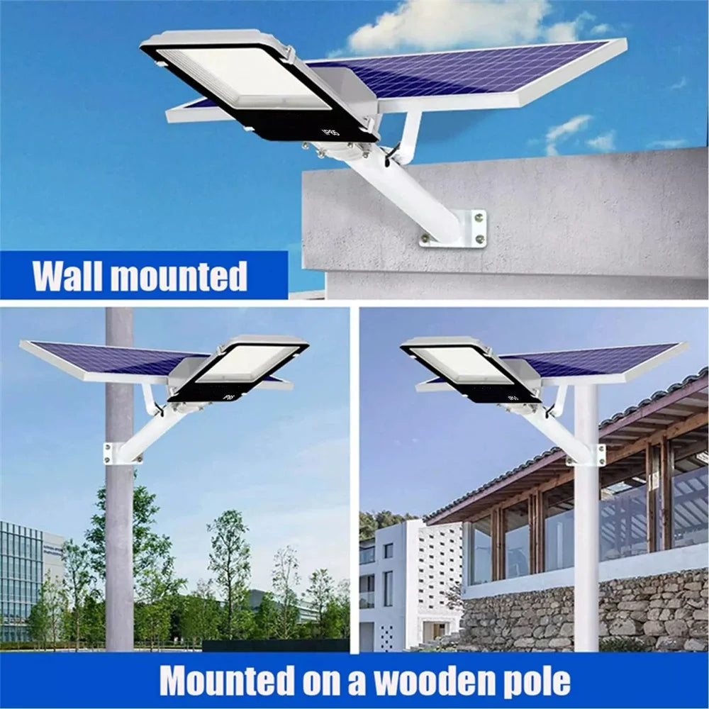 Solar Street Light 8000mAh Dusk To Dawn LED Flood Lamp