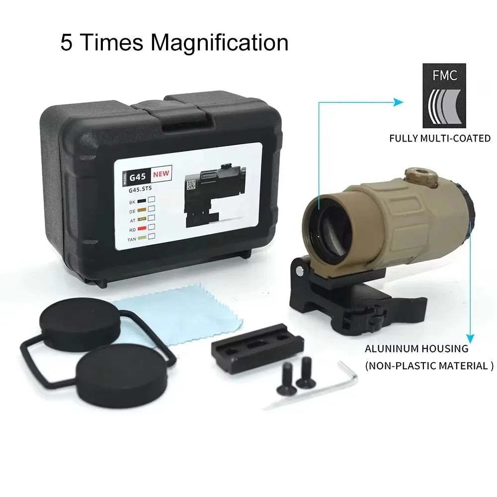 Bestsight G43 G45 3X Magnifier Scope With Quick Detach Mount
