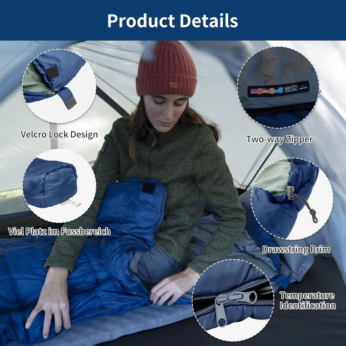 Naturehike Mummy Sleeping Bag Adults Warm Winter Camping Gear