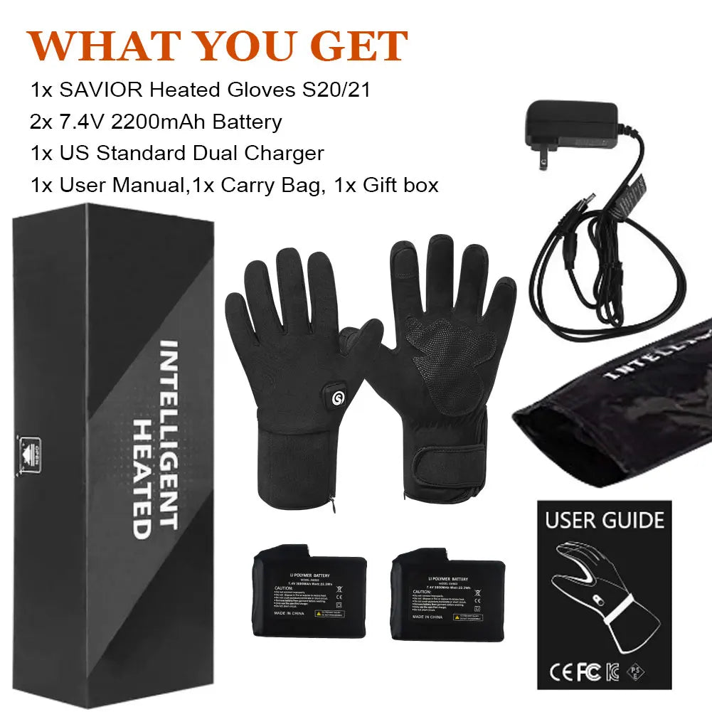 Savior Heat Heated Mittens Waterproof Electric Gloves For Men Women