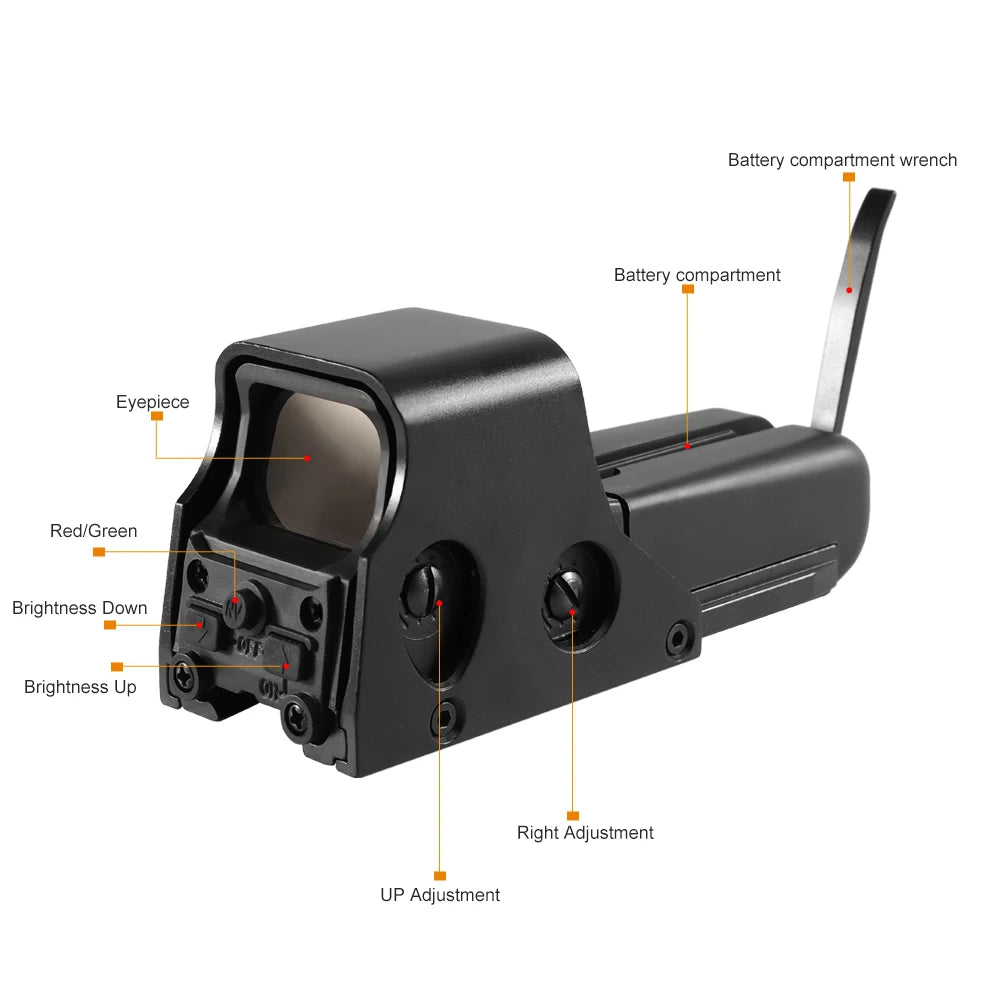 Bestsight 551 Holographic Red Green Dot Reflex Sight Scope For Hunting