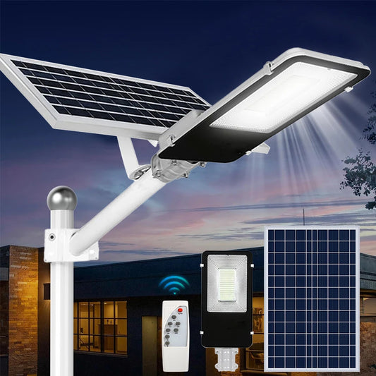 Solar Street Light 8000mAh Dusk To Dawn LED Flood Lamp