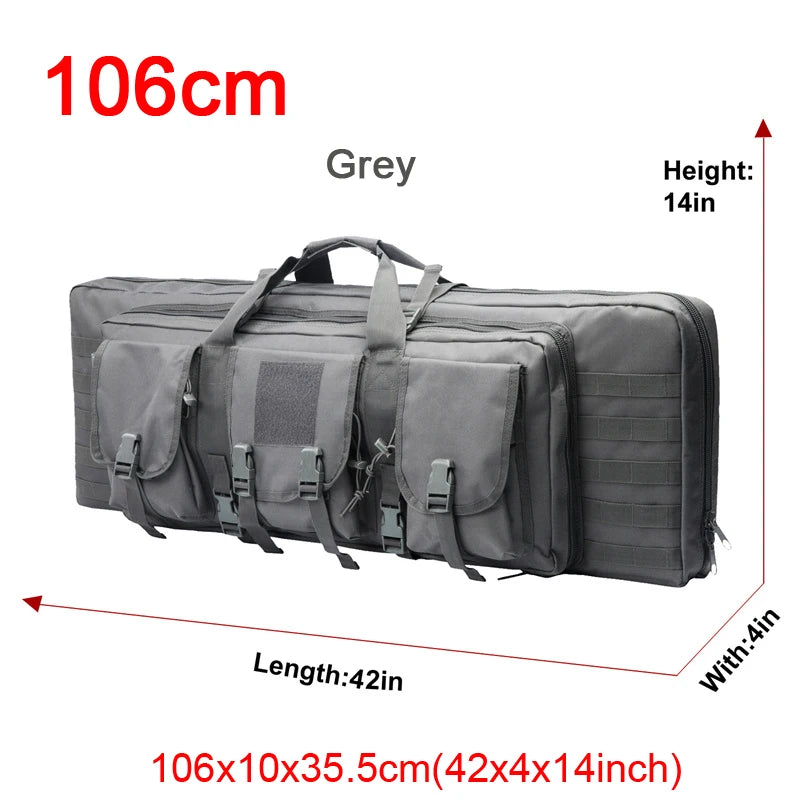 LQARMY Tactical Double Rifle Case Molle Sniper Airsoft Gun Bag