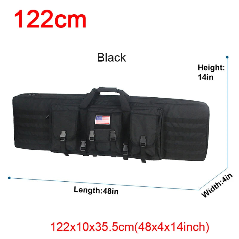 LQARMY Tactical Double Rifle Case Molle Sniper Airsoft Gun Bag
