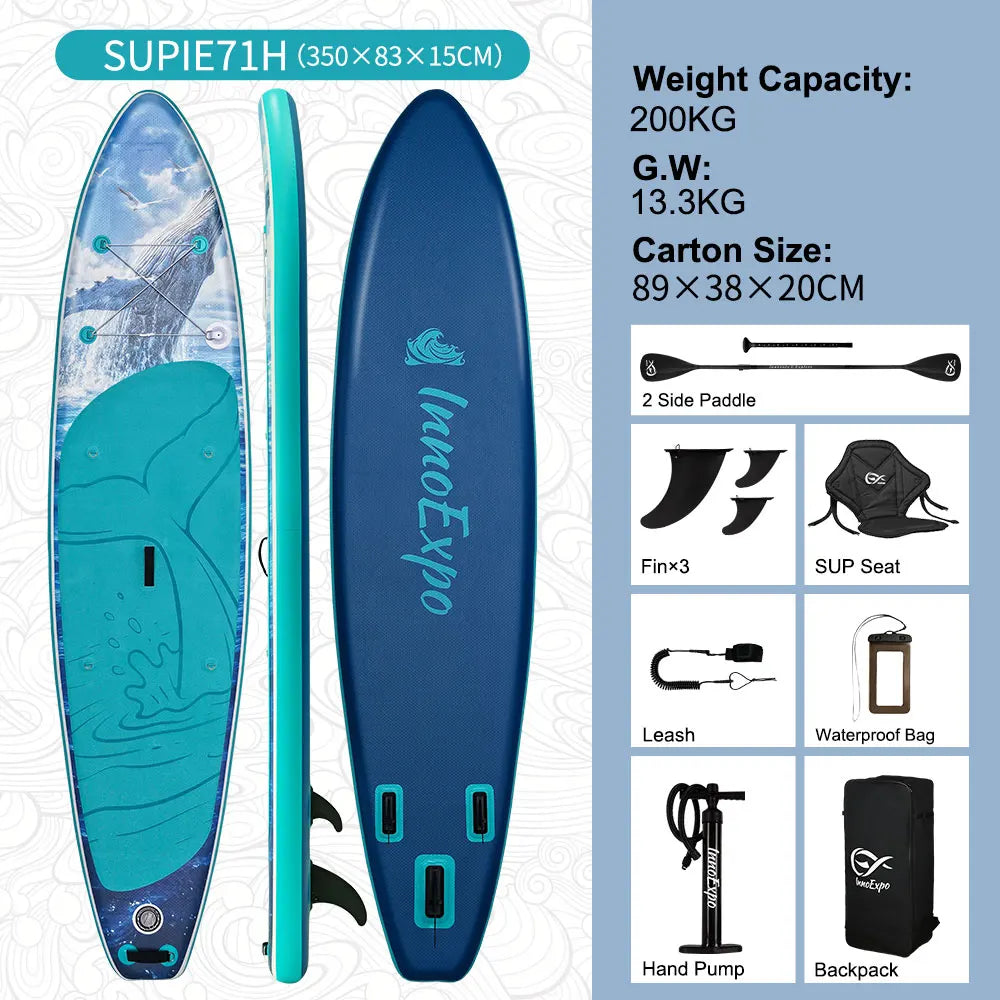 InnoExpo Inflatable Stand Up Paddle Board With Accessories For Adults