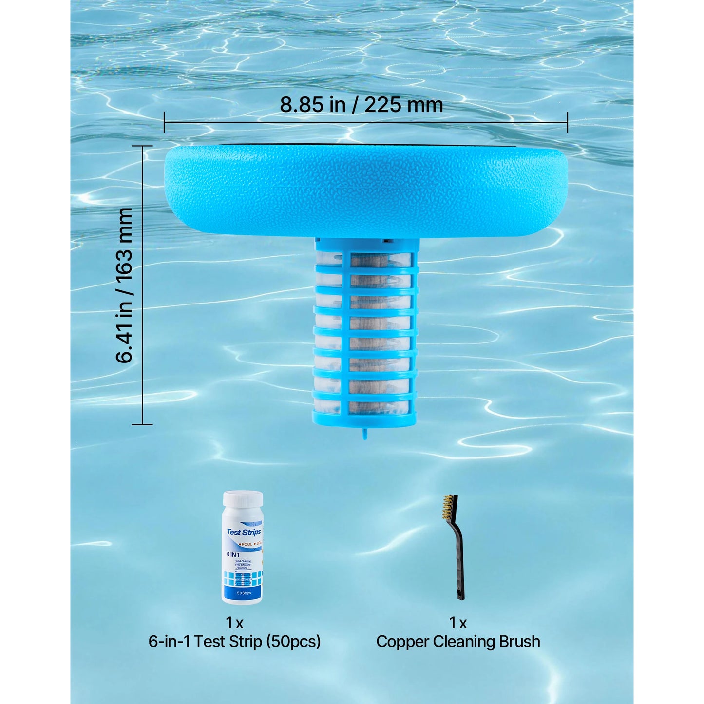 SucceBuy Solar Pool Ionizer Copper Floating Automatic Water Purifier