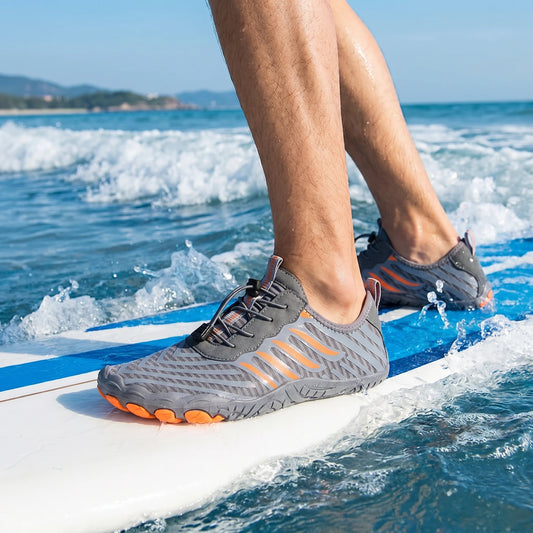 Men Lightweight Barefoot Water Shoes For Beach Swimming And Cycling
