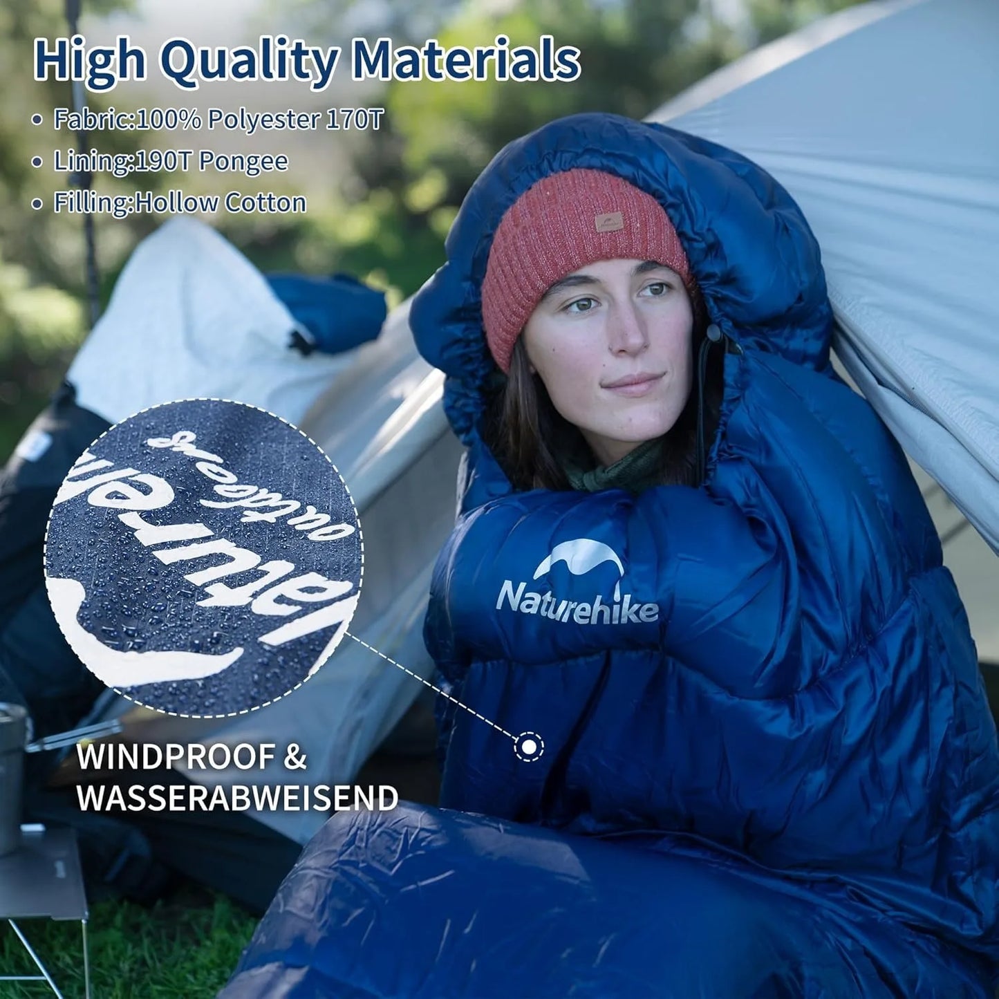Naturehike Mummy Sleeping Bag Adults Warm Winter Camping Gear