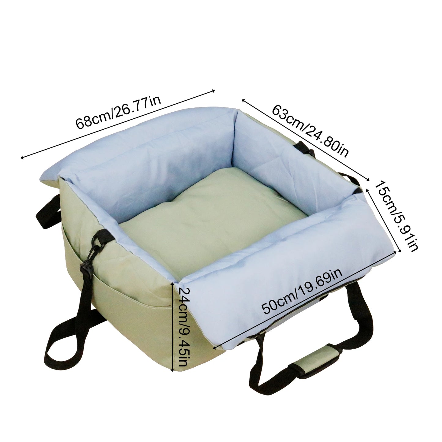 Borwart Portable Dog Car Seat With Safety Belt Cover