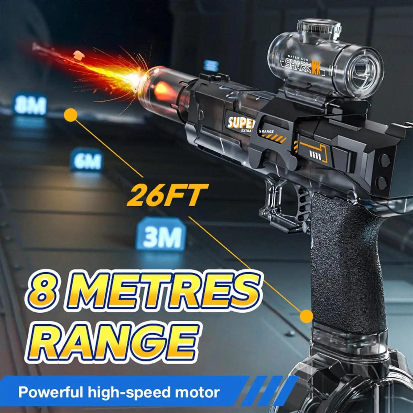 Automatic Water Gun With Long Range And Large Capacity