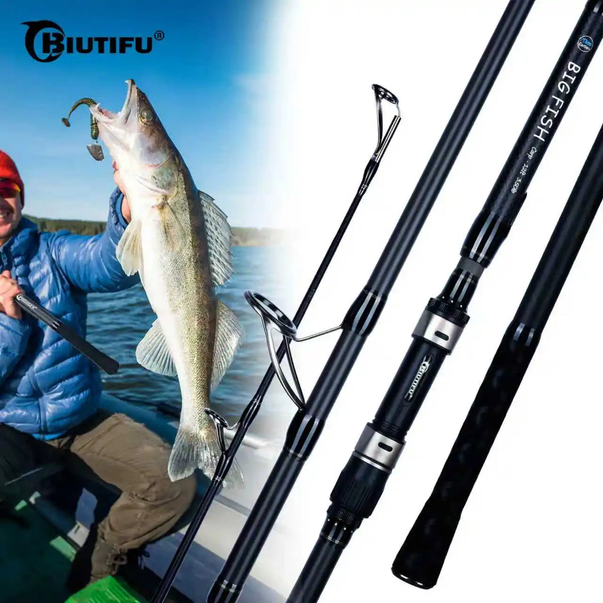 Biutifu Bigfish Carp Surfcasting Rod T800 Carbon Spinning