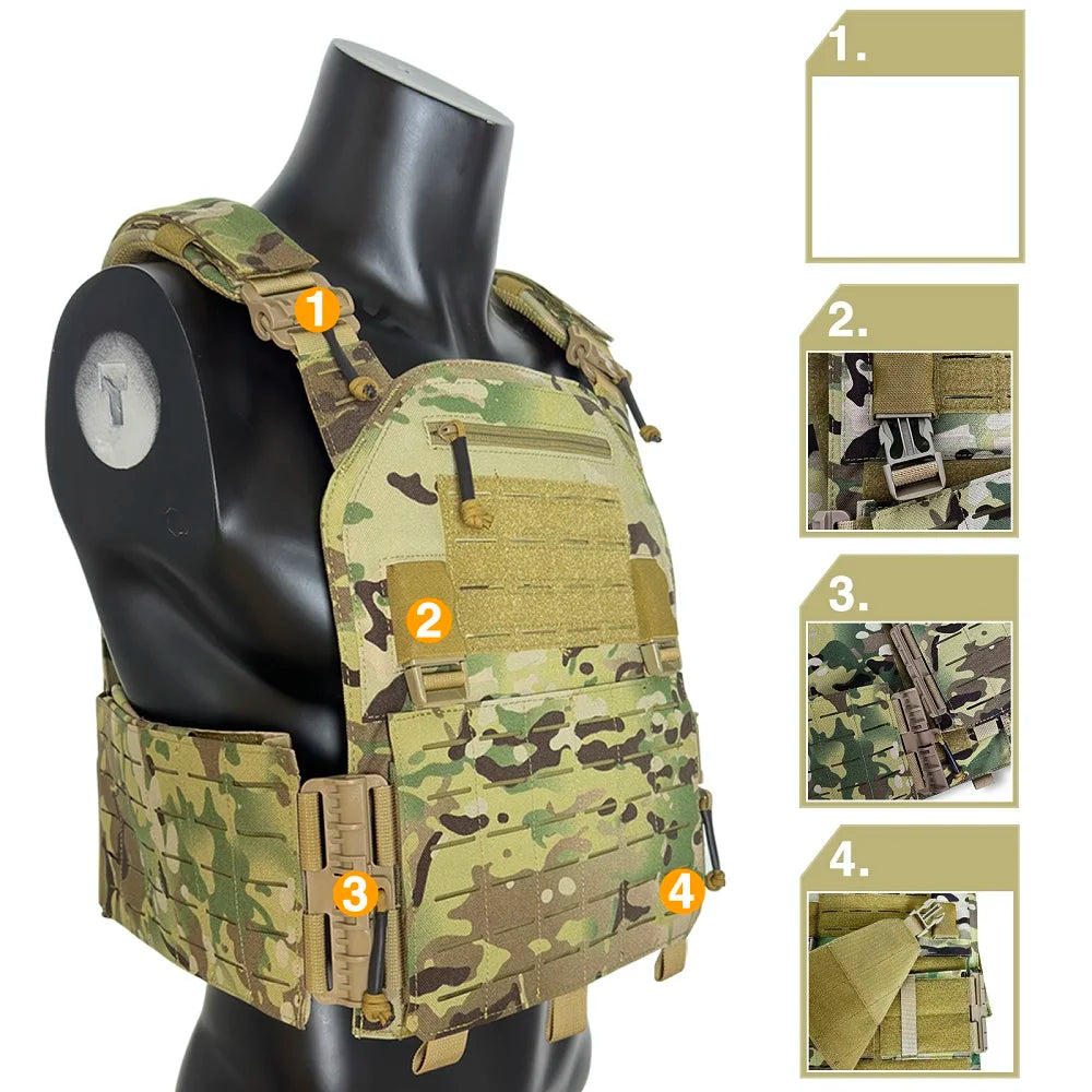 Uniontac VT05 Laser Cut Modular Tactical Plate Carrier Vest