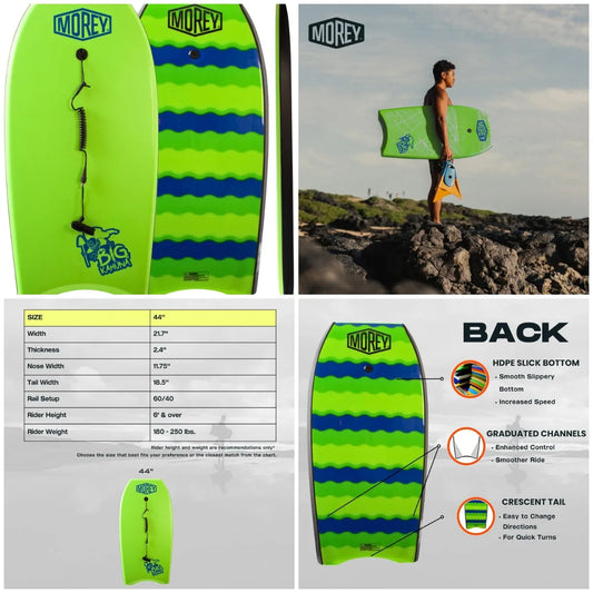 YTYIN Big Kahuna Original Bodyboard For Beach Enthusiasts