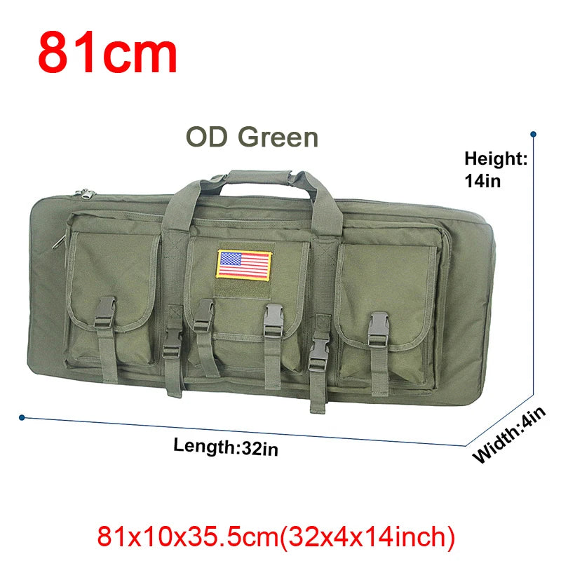 LQARMY Tactical Double Rifle Case Molle Sniper Airsoft Gun Bag