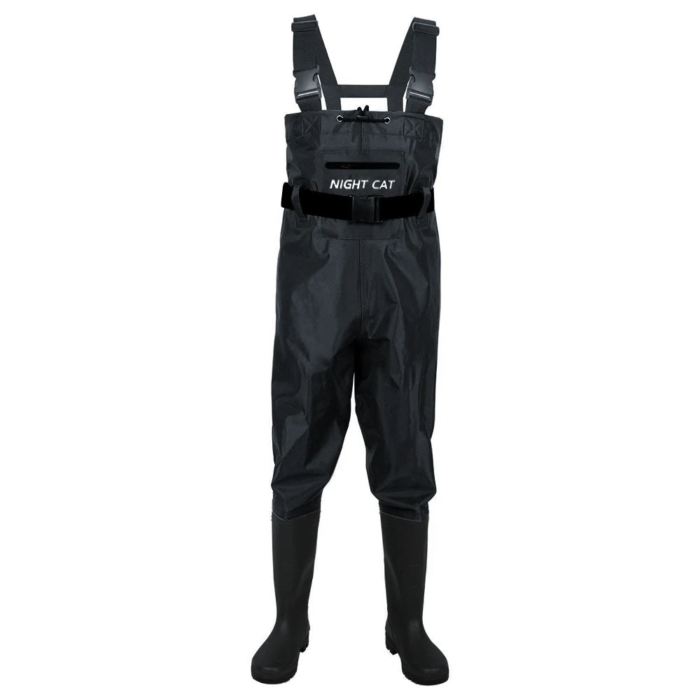 Heavy Duty Waterproof Nylon Chest Waders With Boots For Fishing