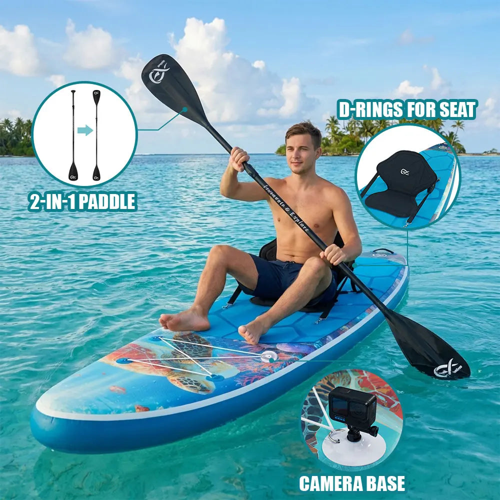 InnoExpo Inflatable Stand Up Paddle Board With Accessories For Adults