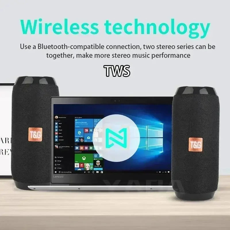 Portable Bluetooth Speaker IPX5 Waterproof 1200mAh Battery TF Card Radio
