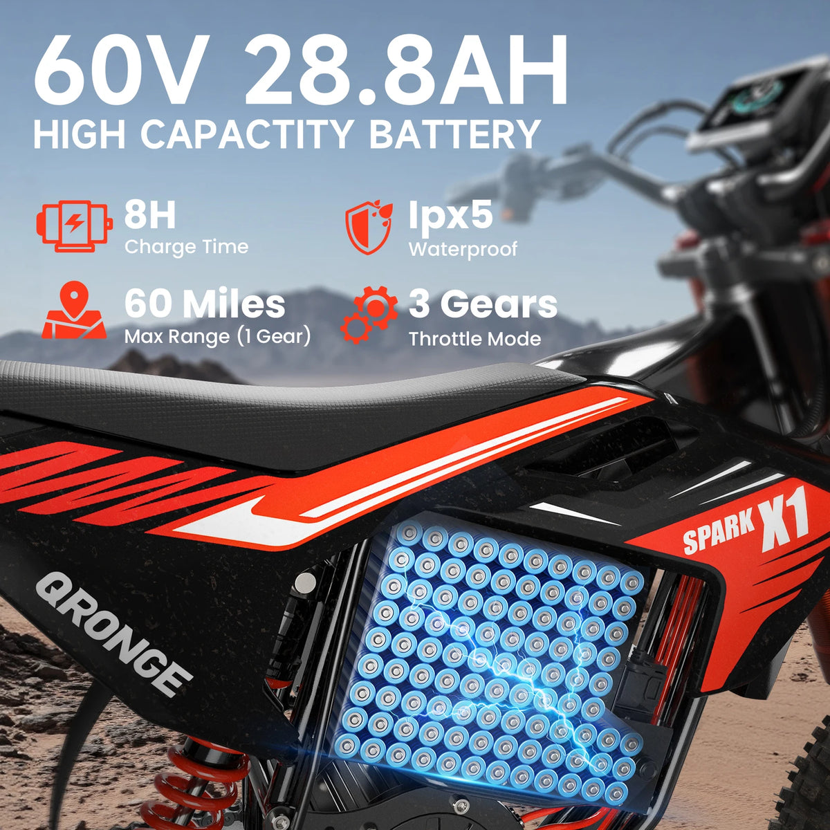 Qronge X1 Spark Electric Dirt Bike 4500W Performance