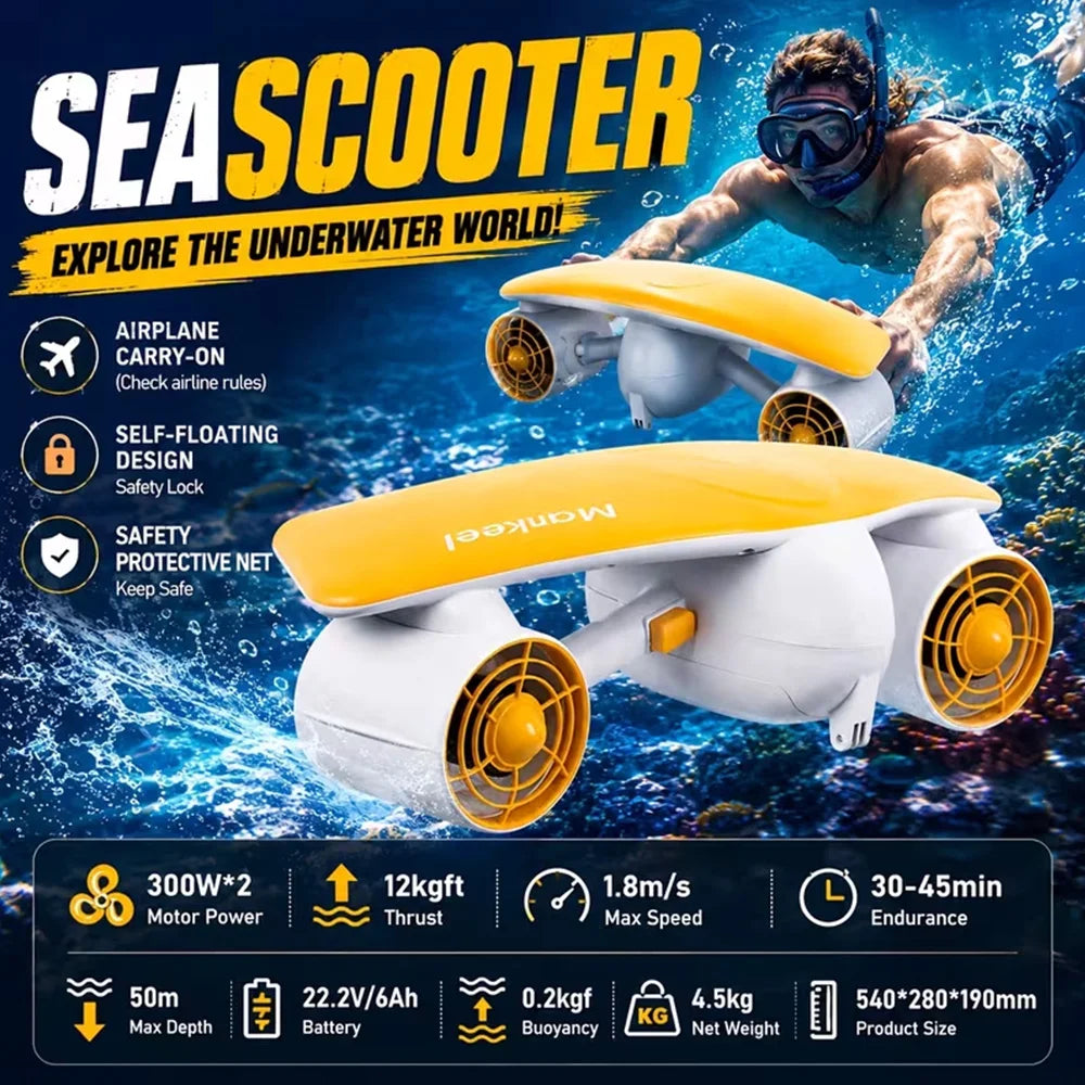 Mankeel W7 Electric Underwater Sea Scooter 50m Waterproof