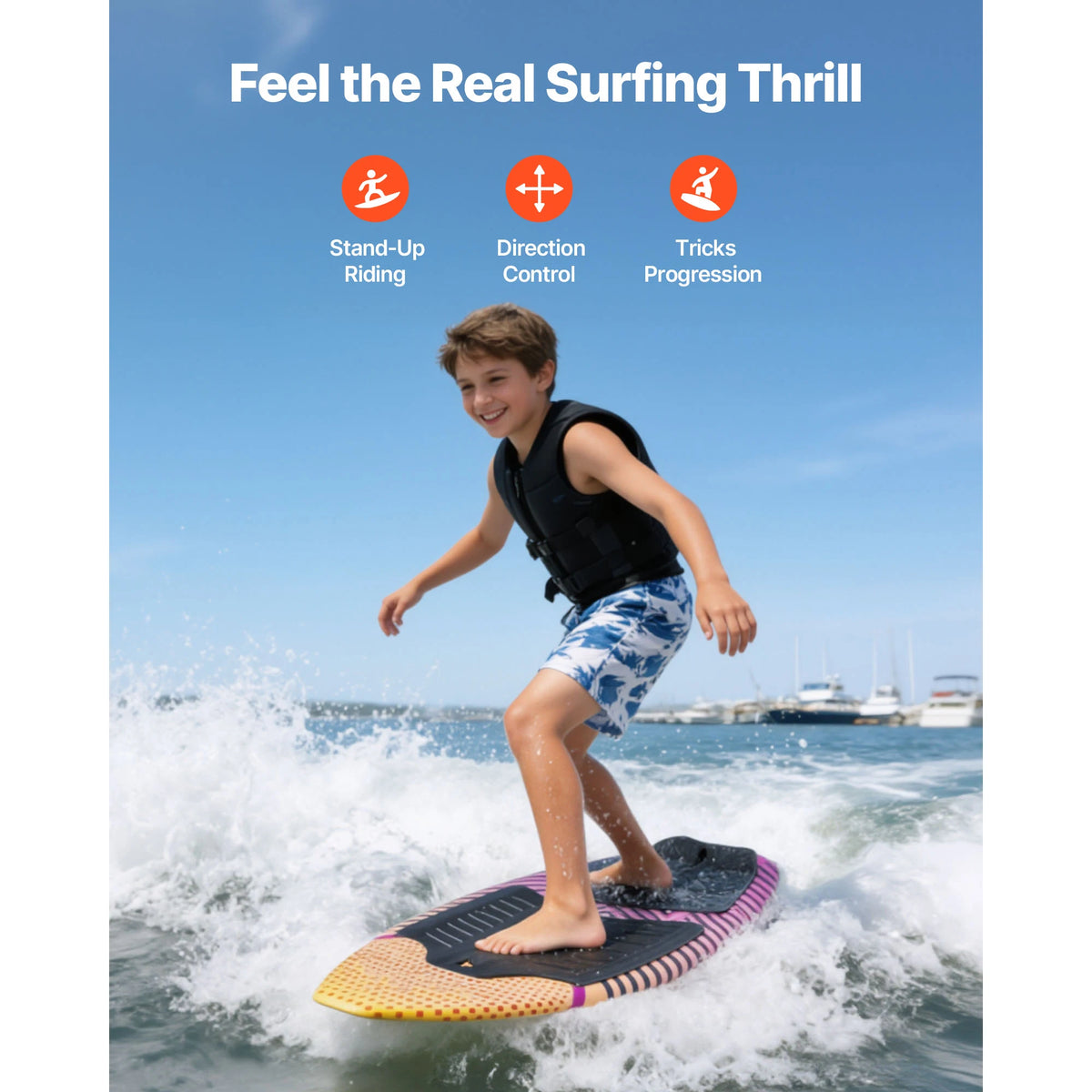 SucceBuy Wakesurf Board For Youth EPS Core 250 Lbs