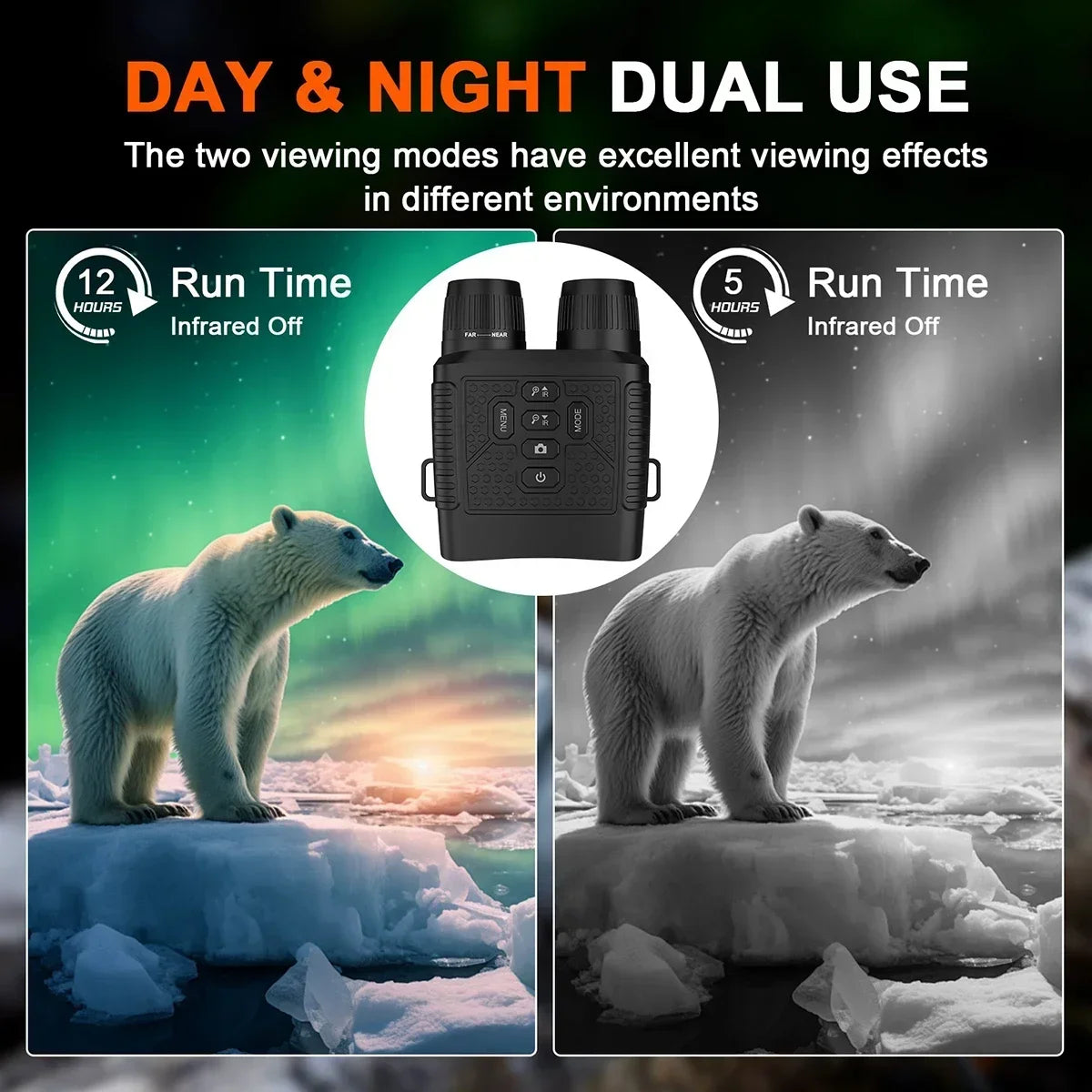 Night Vision Binoculars With 6X Zoom And Video Recording
