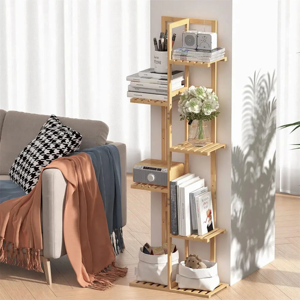 Wisfor Bamboo Corner Plant Stand Rack For Indoor And Outdoor