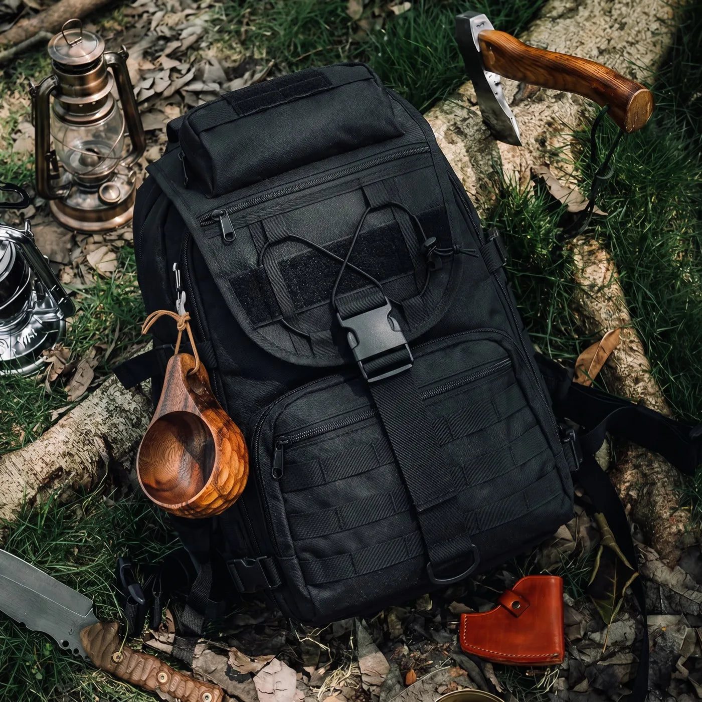ReFire Gear Water Resistant Fishing Backpack With Molle Pockets