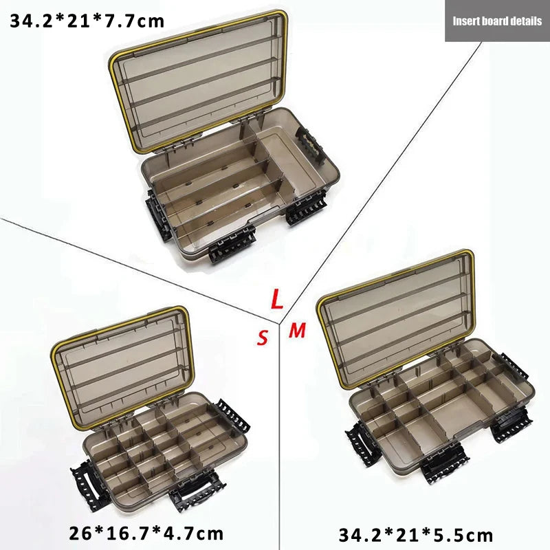 Large Capacity Waterproof Fishing Tackle Box For Lures And Bait