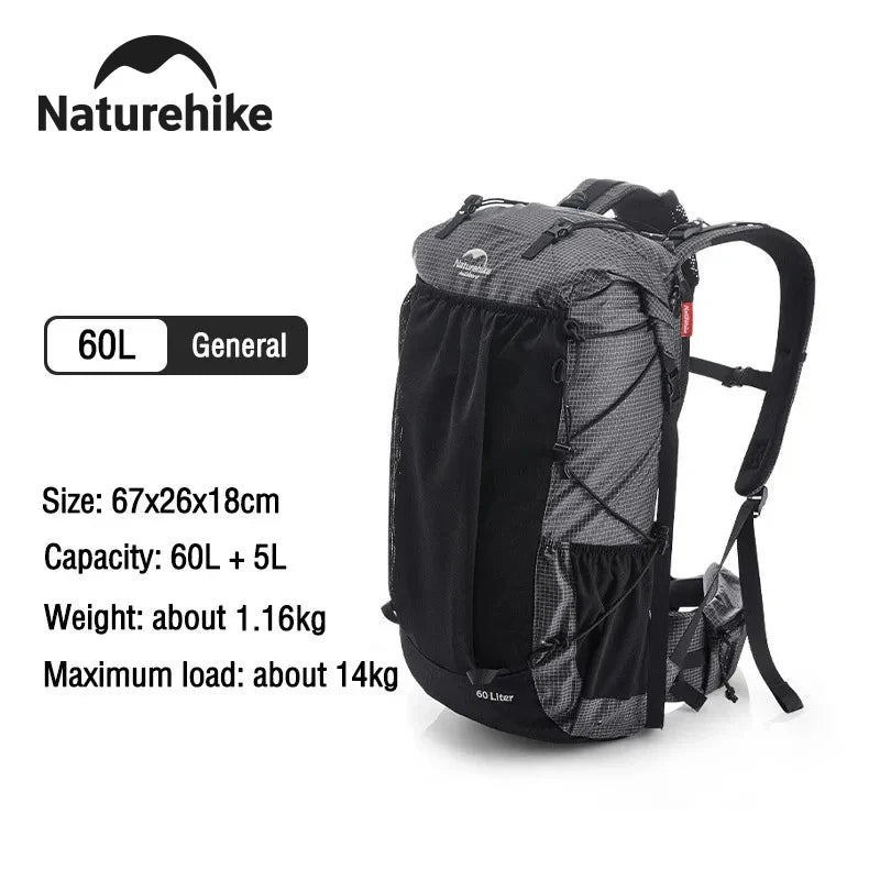 Naturehike Waterproof Hiking Mountaineering Backpack With Rain Cover
