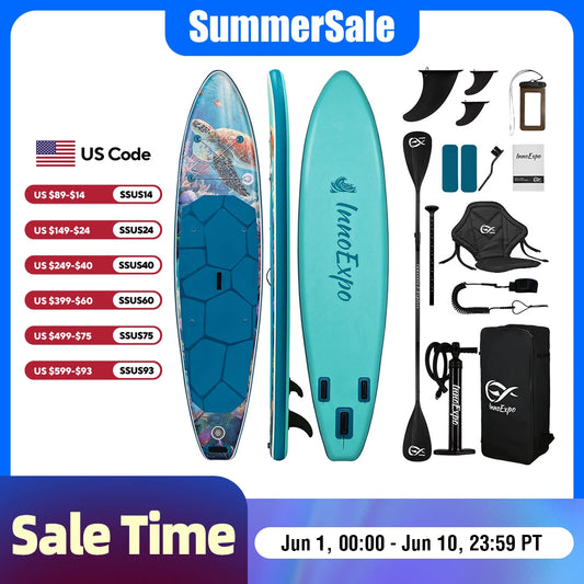 InnoExpo Inflatable Stand Up Paddle Board With Accessories For Adults