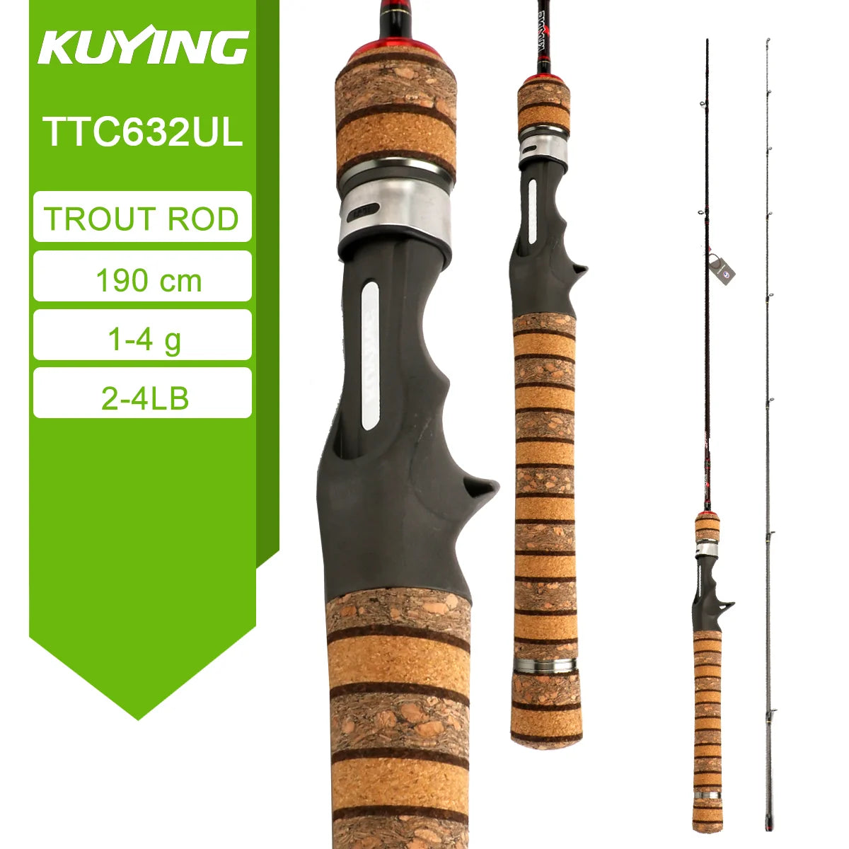 Kuying Teton Fast Action Spinning Casting Fishing Lure Rod