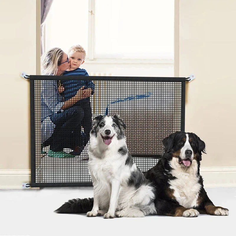 Foldable Mesh Dog Playpen Fence With 4-Piece Hooks