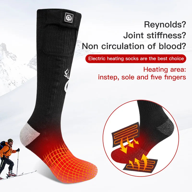 Snw Deer Rechargeable Electric Heated Socks With Battery