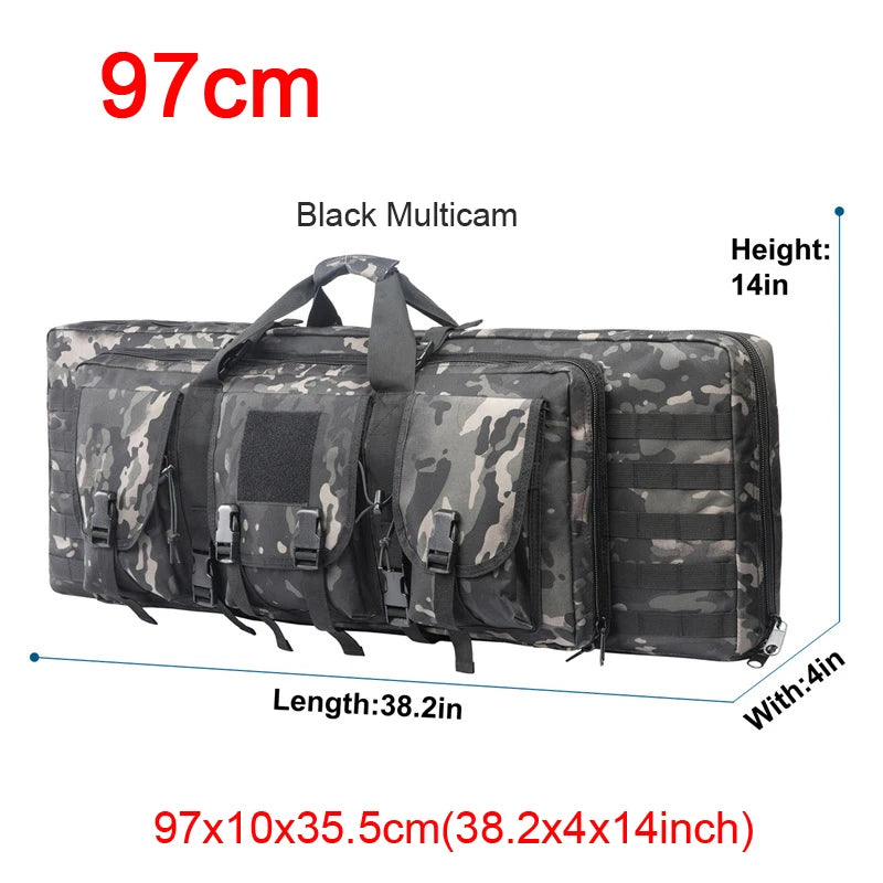 LQARMY Tactical Double Rifle Case Molle Sniper Airsoft Gun Bag